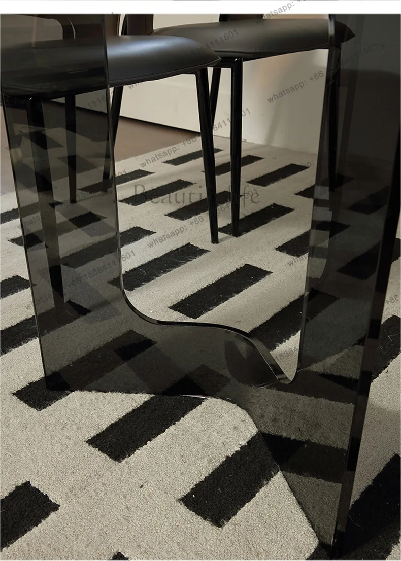 Minimalist rock slab dining table Modern minimalist premium acrylic household rectangular table