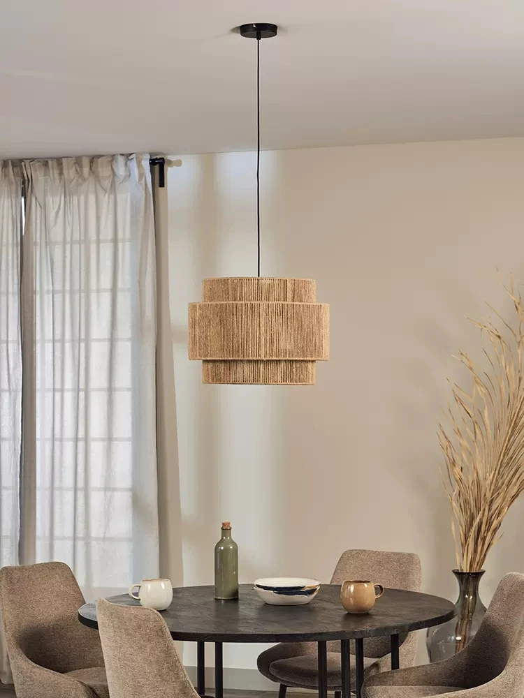 Modern Handmade Rattan LED Wabi Sabi Luzes Pingente, Nordic Living Sala de Jantar Lustre, Quarto Pendurado Luminária