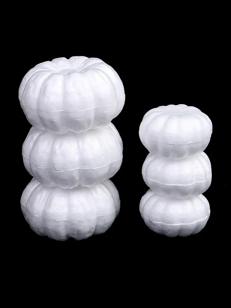 Modèles de Citrouilles en Mousse Blanche, en Polystyrène Styromousse, Fruits Artificiels, Bricolage Artisanal, Cadeaux de Décoration d'Halloween, 1 Pièce
