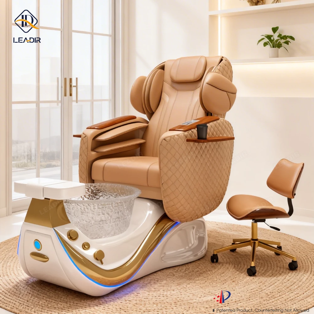 

Beauty Nail Salon Furniture Modern Pipeless Whirlpool Adjustable Recline Electric Massage Foot Spa Bathing Pedicure Chair