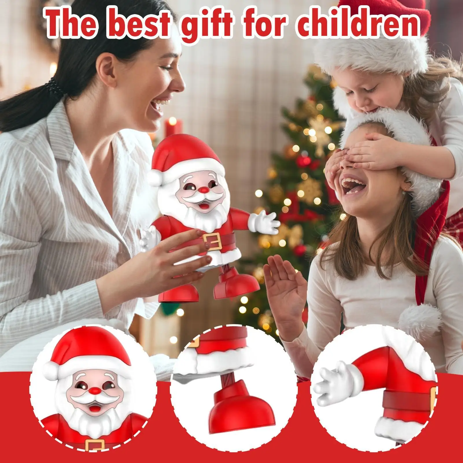 

Танцующая Рождественская игрушка 7,87 дюйма, пение, танцы, рождественские игрушки, игра с подсветкой, праздничная кукла для фестиваля, дома, семьи, отдыха