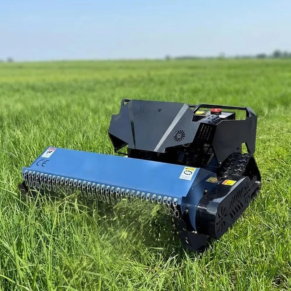 For~Latest Crawler Remote Control Robot Flail Lawn Mower Self-Propelled Mower Garden Yard Orchard RC Flail Mower