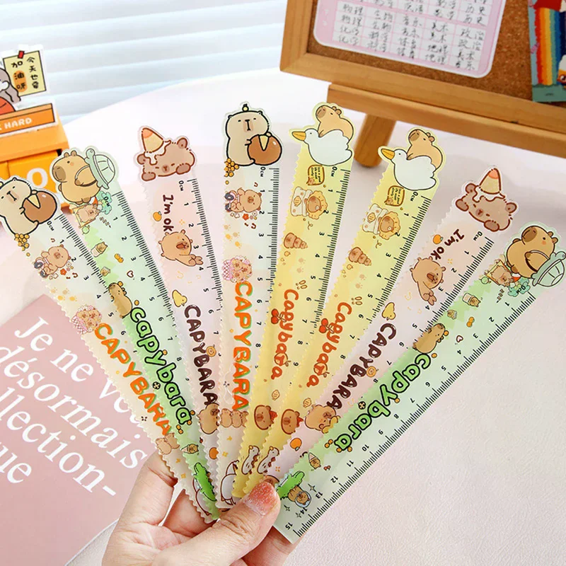 

1 шт. Милая мультяшная линейка-капибара, креативная линейка Kawaii с волнистыми линиями, инструмент для рисования, канцелярские товары для студентов, офисные принадлежности, подарок