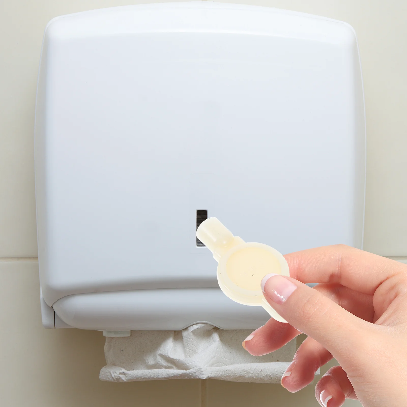 

Plastic Toilet Paper Tissue Dispenser Key Replacement Compact Durable Universal Bathroom Paper Towel Holder Utility