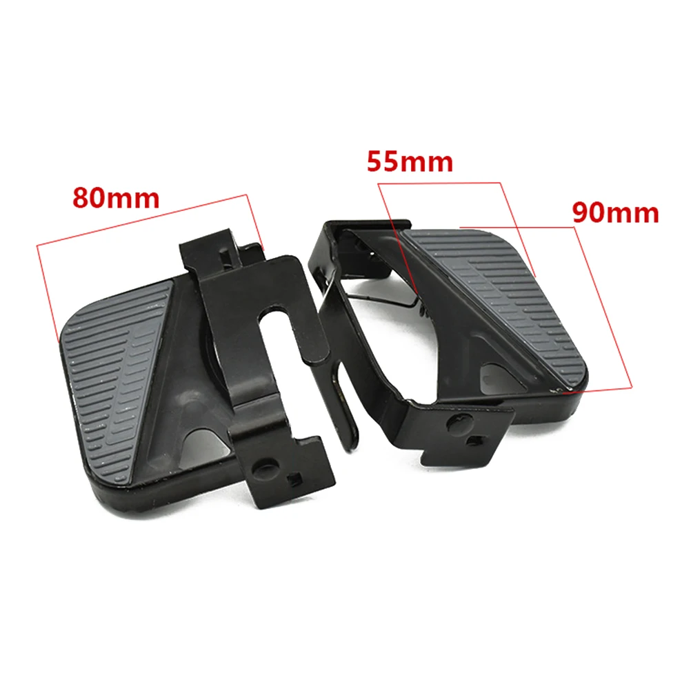 

1 Pair Durable Bike Rear Seat Pedals Premium Steel Folding Cycling Parts Non-Slip Footrests For Mountain Electric
