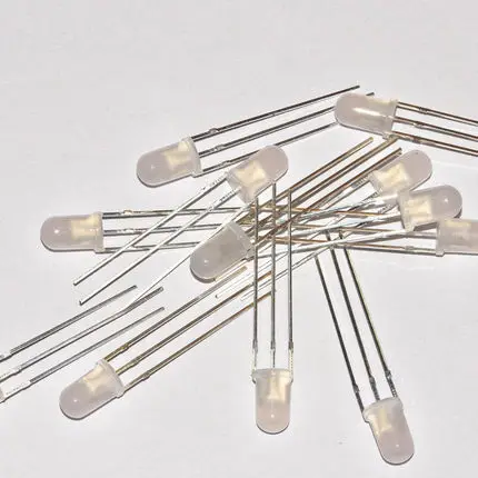 20PCS LED Red & Green F5 Bi-color 5mm Common Anode Positive Negative Common Cathode 3Pin RGB 4pin Clear Light Emitting Diode