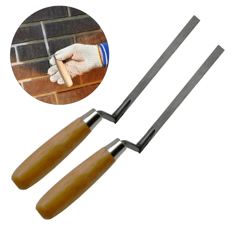 2pcs Tuck Pointers Tuck Pointing Truel with Handle Mortar Repair Tool Tuck Kxre