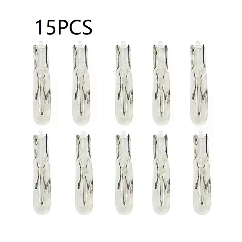 15pcs White W2W T5 12V 1.2w Car Halogen Lamp Instrument Lights Dashboard Bulb Auto Interior Light Car Styling