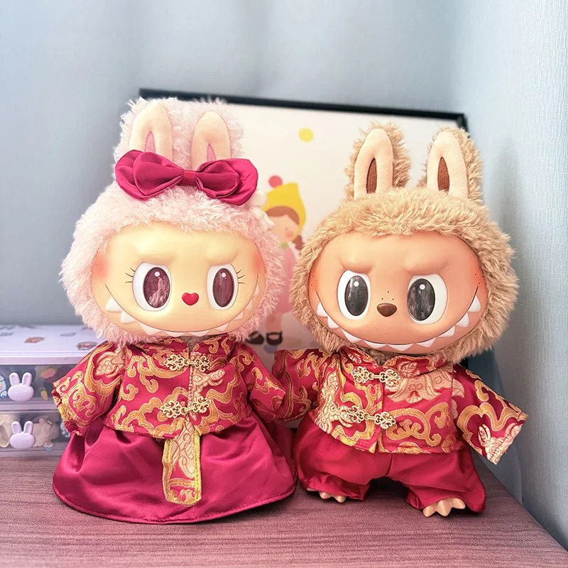 

For Doll Clothes Suitable 38cm Mokoko Dolls Wearing Auspicious Clouds Bride And Groom Sets Creative Cute Children Holiday Gift