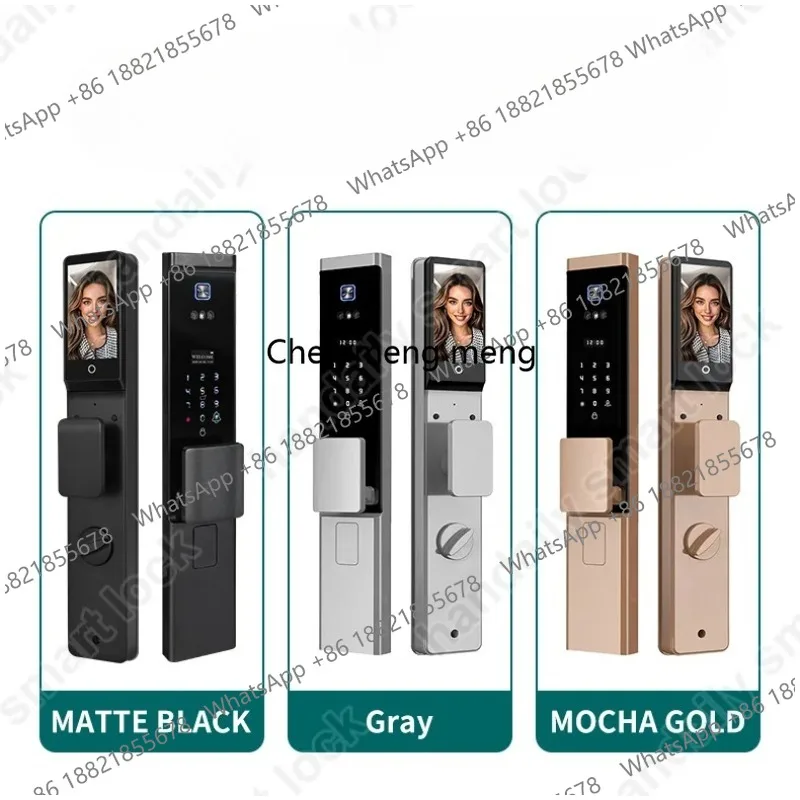 

Waterproof Electronic Digital Locks 3D Face Recognition Biometric Fingerprint Smart Door Lock With Israel 6085 Mortise