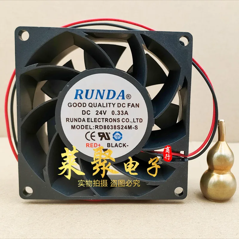 

RUNDA RD8038S24M-S DC 24 В 0,33 А 80x80x38 мм 2-проводной охлаждающий вентилятор для сервера