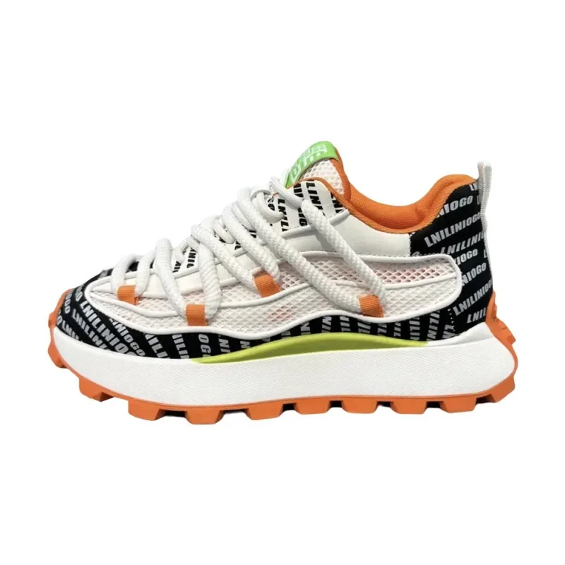 Spring and Autumn New Men\'s Shoes Thick soled Height Increasing Casual Shoes Comfortable and Breathable Running Sports Shoes