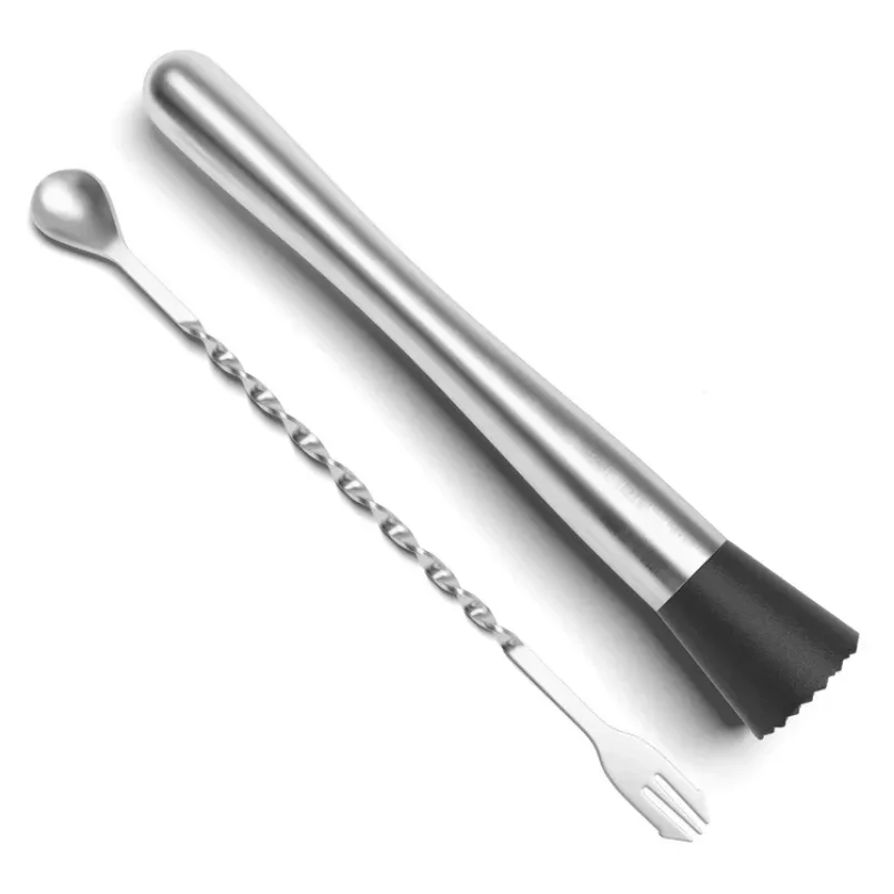 Spill Stop Stainless Steel Bar Tool Pound Lemon Juice Ice Drink Cocktail Muddler Bar Cocktail Stirrer