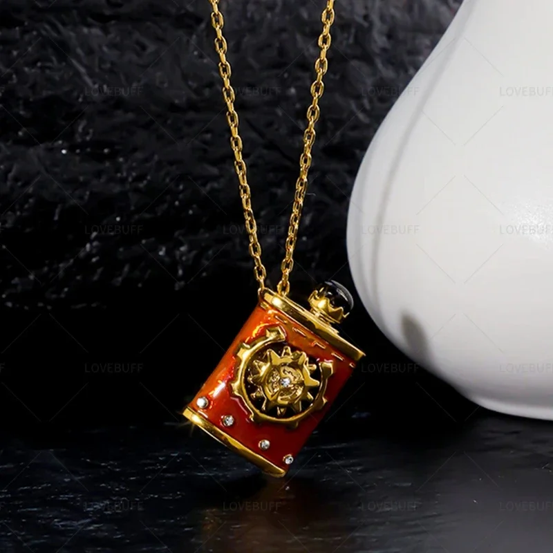 

Anime Genshin Impact Neuvillette Wriothesley Cosplay Spin Rotate Necklace Pendant Ornament Sweater Chain Xmas Halloween Gift