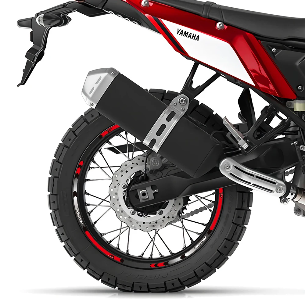 لياماها تينيري 700 Tenere700 دراجة نارية ملصقات عجلة عاكس شريط حافة الشارات الزخرفية ملصق الشريط عدة #5