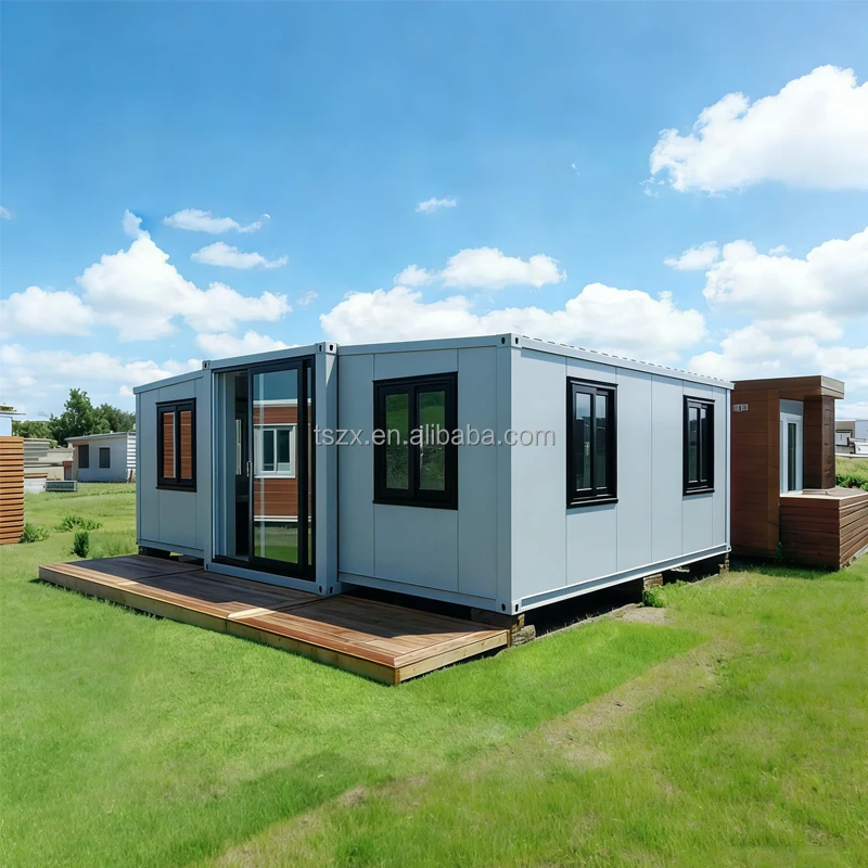 Luxury Modern Steel 20ft 30ft 40ft Expandable Container Houses 2 3 Bedrooms Portable Tiny Home Prefabricated Villa Hotel