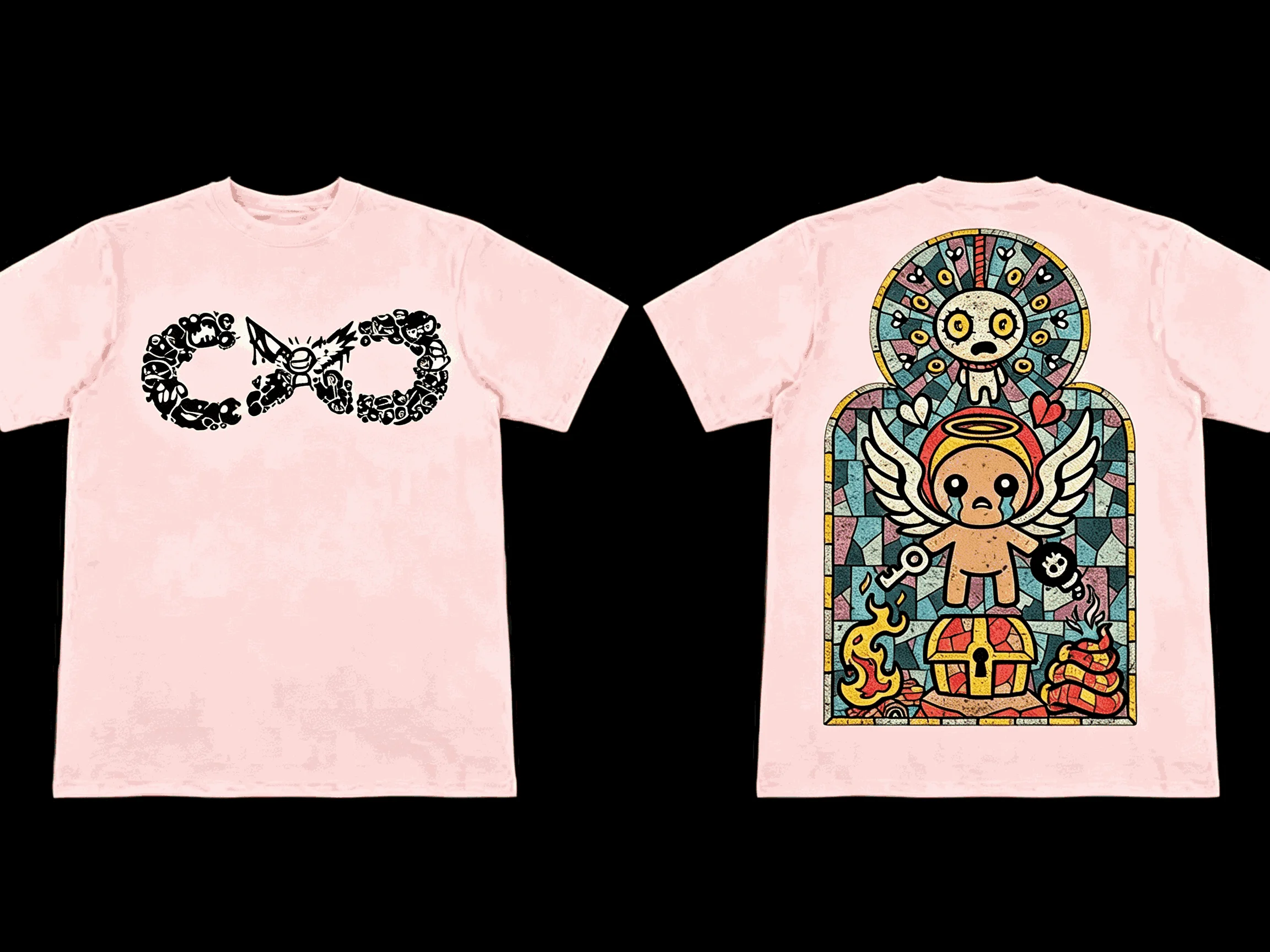 The Binding of Isaac Summer New Cotton Retro Unisex Casual Fashion T-shirt High Street Oversized Unisex Trendy Cotton Breathable