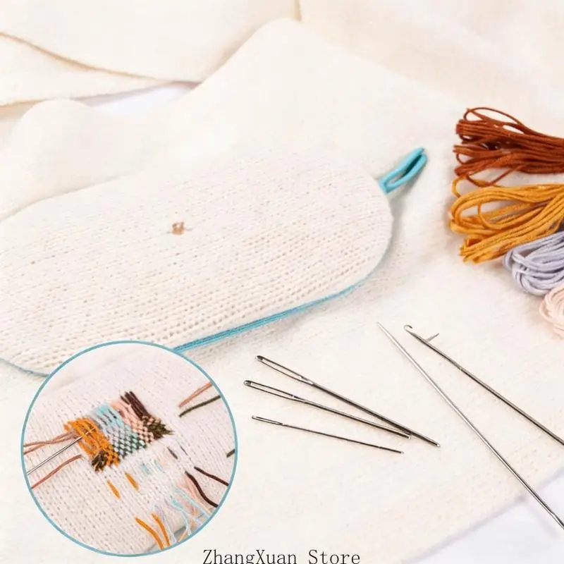 Elliptisches Holzstopfwerkzeug zum Ausbessern von Socken, Pullovern, Jeans, Kleidung, Reparatur, 3 x – Detail 7