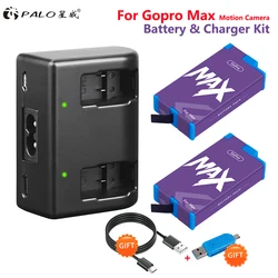 Go Pro Max GOPRO Hero MAX 360° Camera Battery With LED Charger For GoPro Max 360 panoramic motion camera battery Accessories