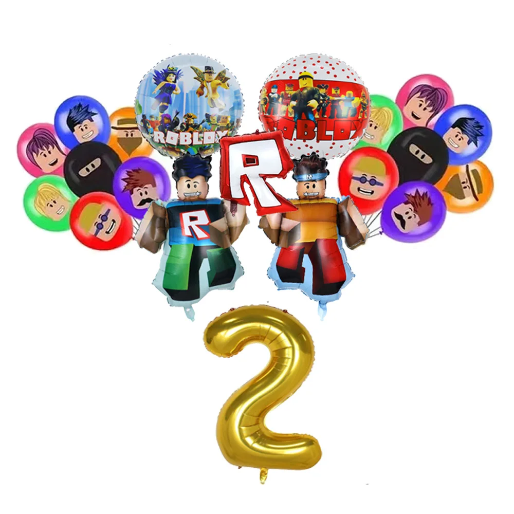 مجموعة بالونات حفلات أعياد الميلاد من Roblox، مجموعة بالونات من رقائق اللاتكس لحفلات أعياد الميلاد للأطفال، مستلزمات زينة لحفلات أعياد الميلاد السعيدة والهدايا #3