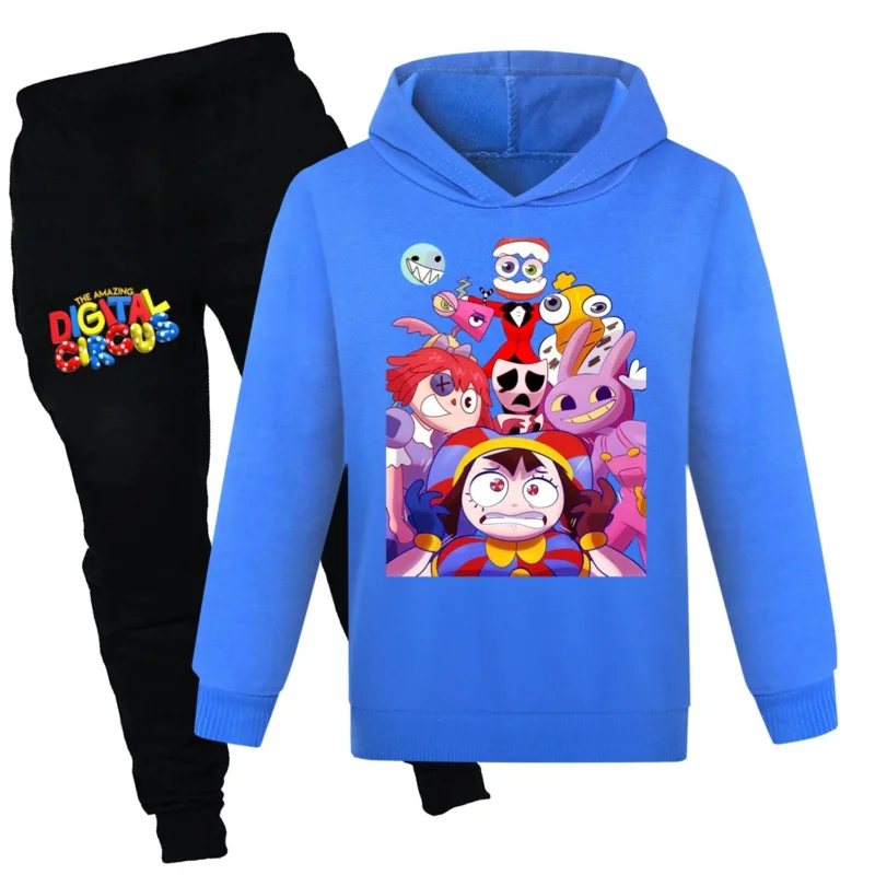 Conjunto de moletom e calças de circo infantil, roupas casuais para meninos e meninas, roupas infantis, primavera, outono