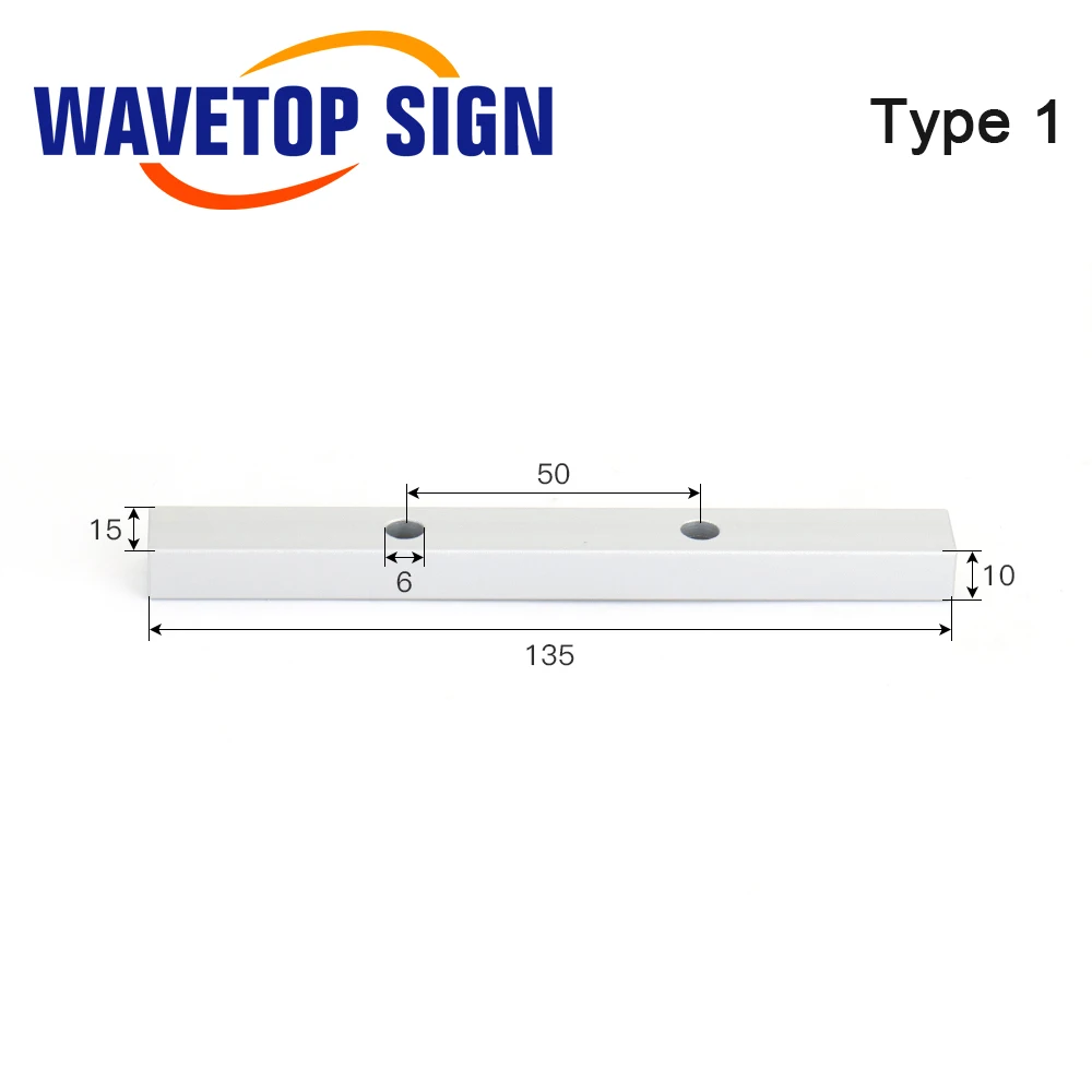 WaveTopSign 2Pcs/Lot Worktable Positioning Bar with Positioning Screw for DIY Fiber & Co2 Laser Marking and Engraving Machine