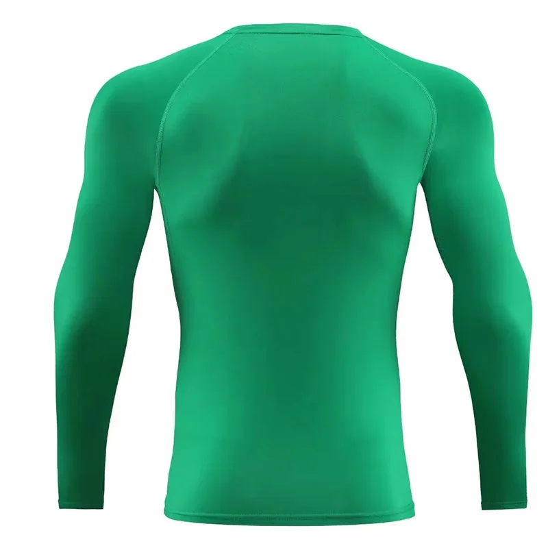 Men Long Sleeve Slim Tops Tees Sportswear Gym Fitness Compression T-shirt Running Football Jersey Outdoor Jogging Tight Quick