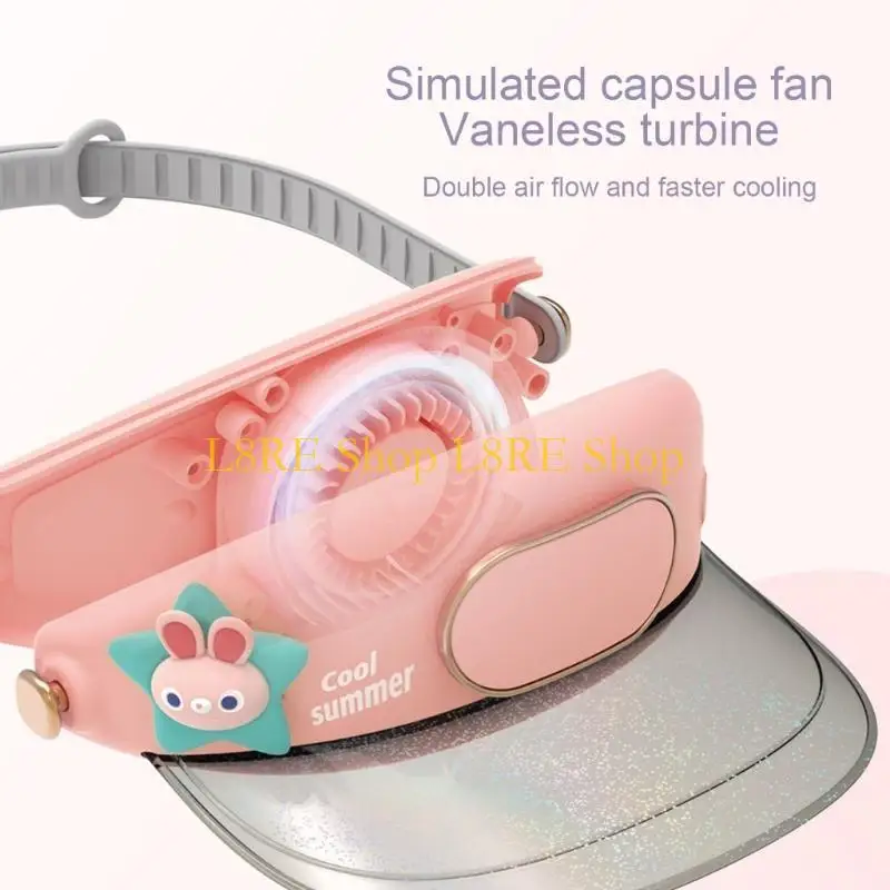 L8RE Beach Sun Hat مع Fan Beach Hat 3 سرعات قابلة للتعديل معجبة كهربائية قابلة للتعديل