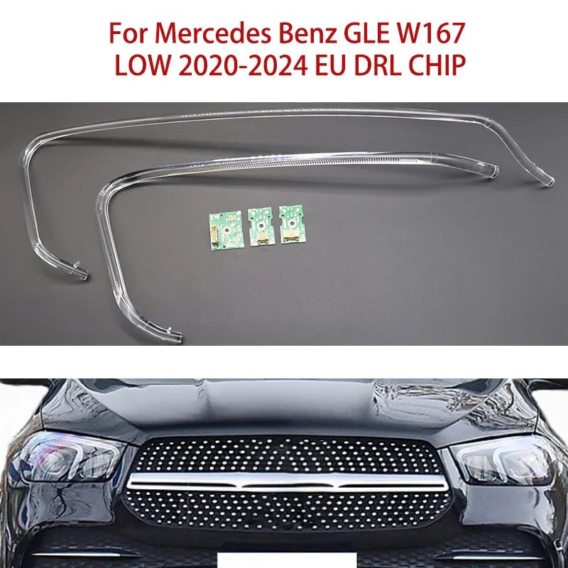 

Автомобильная фара «Ангельский глаз», белый свет, чип DRL для Mercedes-Benz GLE W167 2020-2024, модуль кабелепровода с низким европейским балластом
