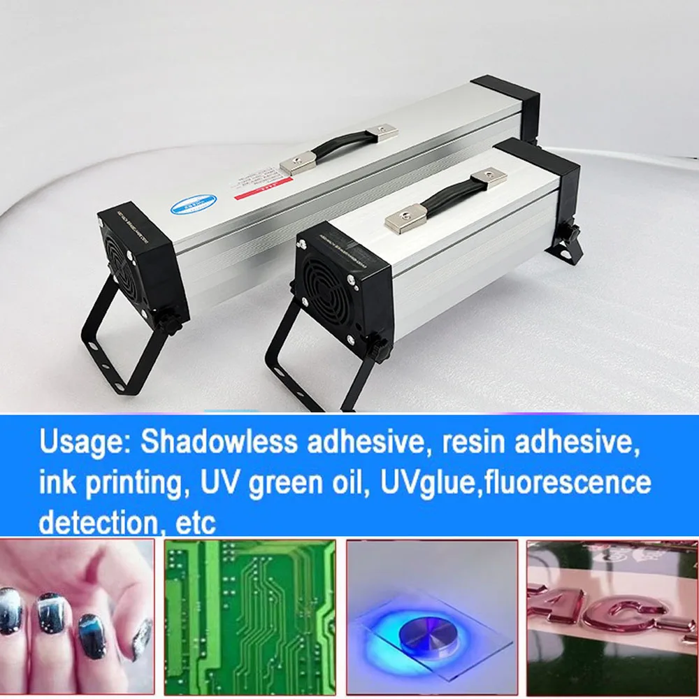 800W UV Lamp Curing Machine Ink Coating Shadowless Adhesive Screen Printing Portable Air Cooled UV 395nm 365nm 405nm LED Curing