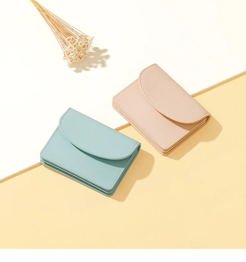 New Simple Mini Creative Ladies Student Imported Wallet Multifunctional Solid Color Storage Wholesale INS Card Holder