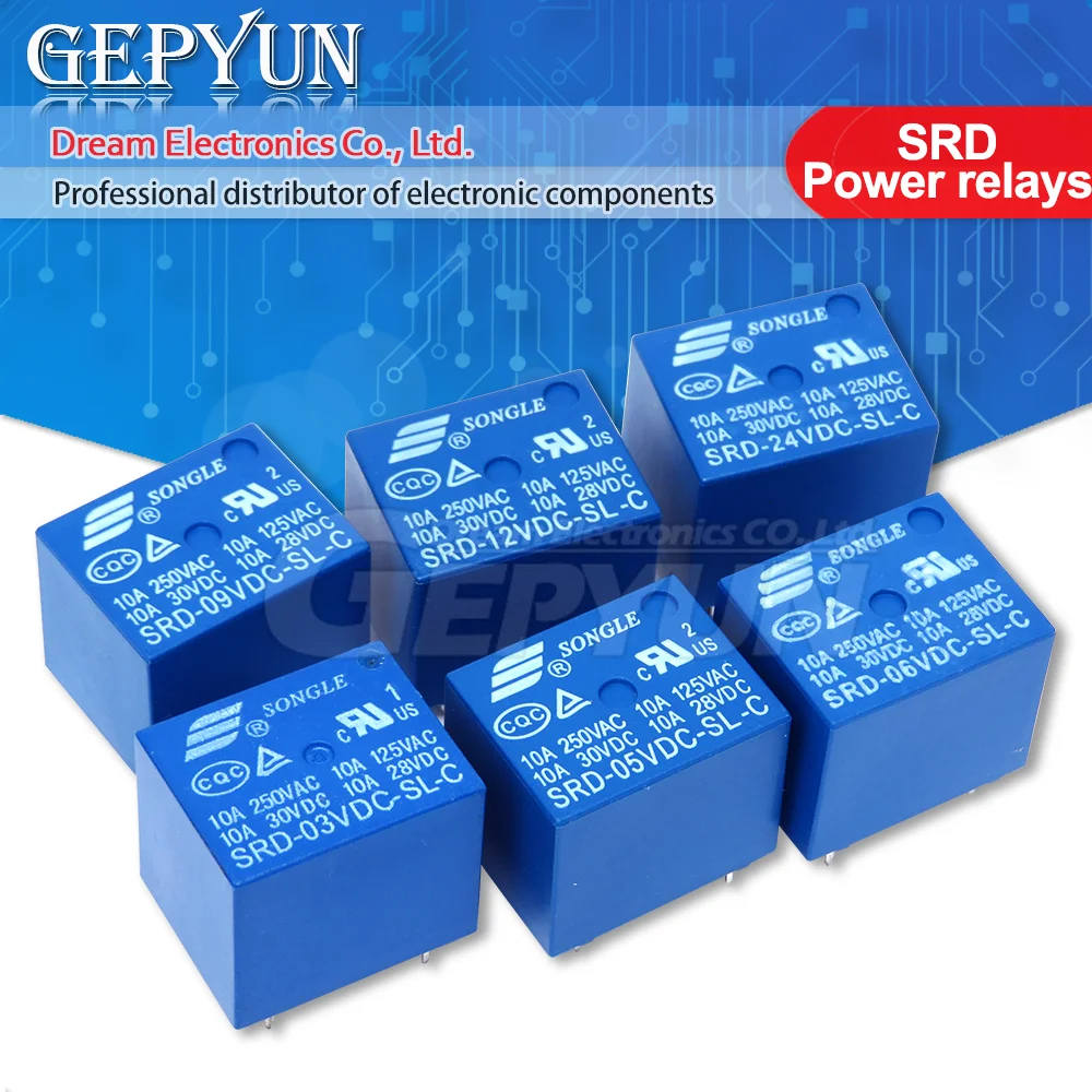 1 szt. SRD-03 przekaźnikowy 05 09 06 24 12vdc-sl-c 5PINS 3V 5V 9V 6V 24V 12V SRD-03VDC-SL-C SRD-05VDC-SL-C SRD-09VDC-SL-C wysokiej jakości