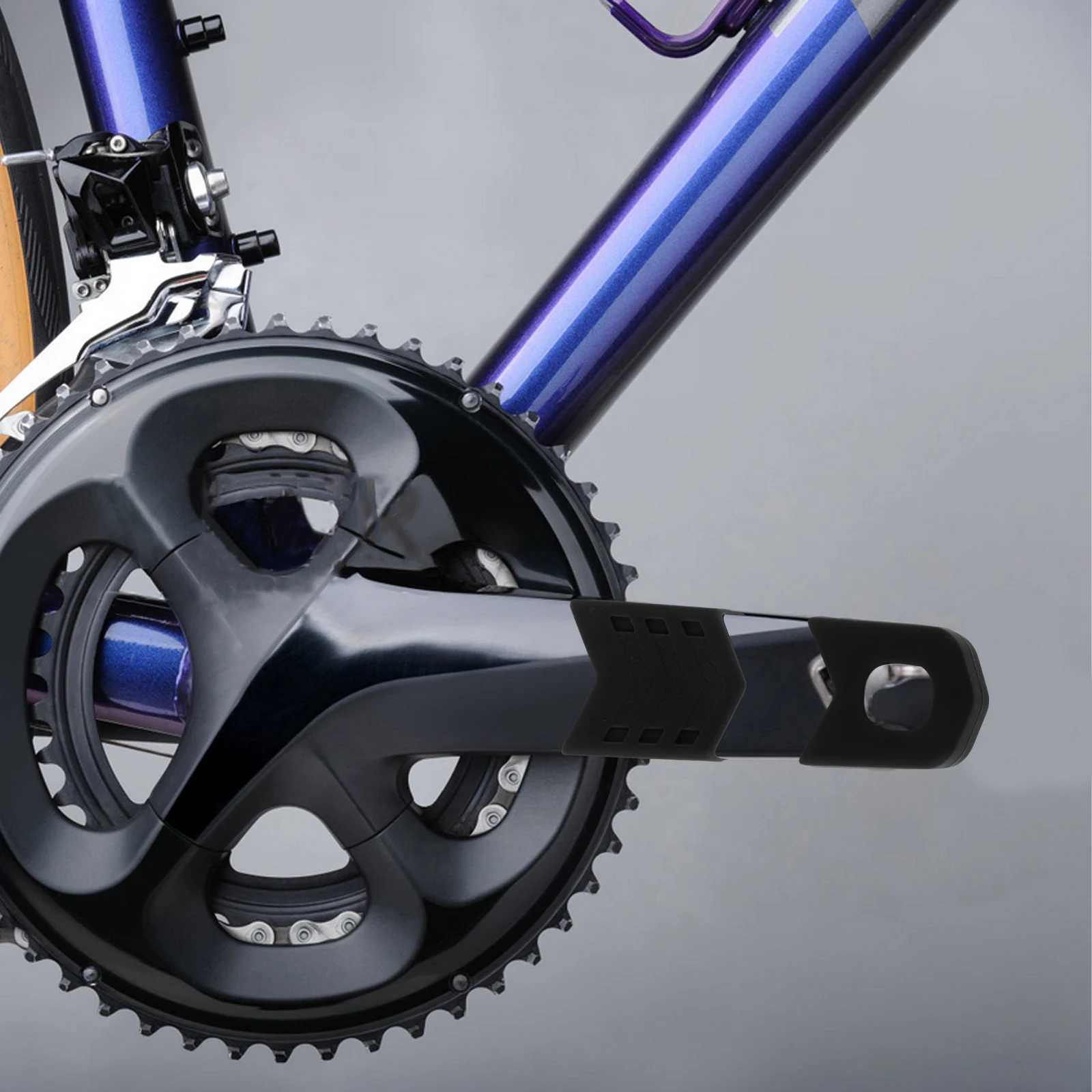 

4pcs Silicone Crankset Protective Sleeves Black For All Bike Types Durable Scratch Resistant Mountain Road Bicycle Crank Arm