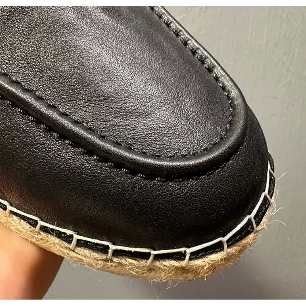 Jute Woven Sole Casual Shoes, Soft Lightweight Footwear for Daily Summer Business Wear