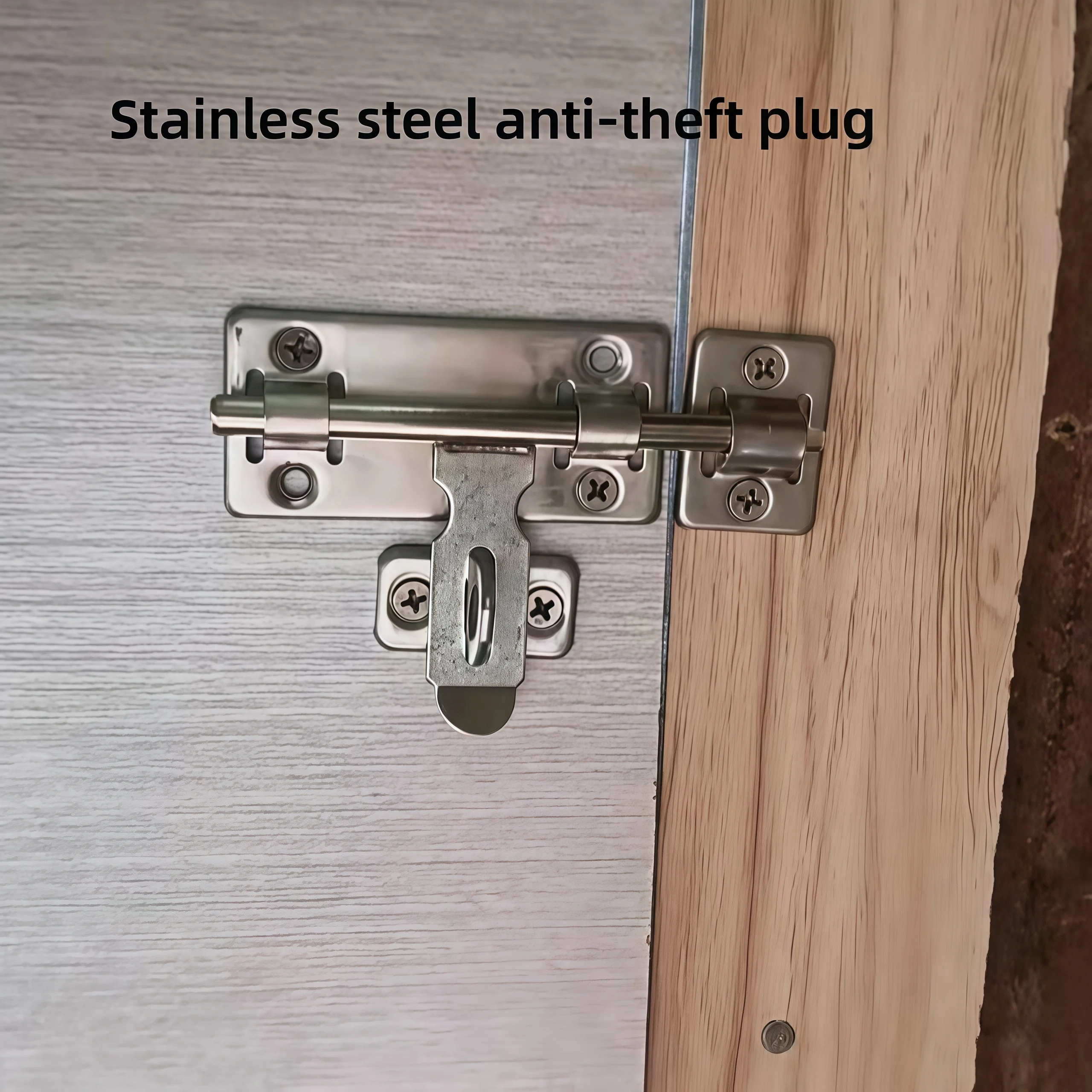 4 بوصة قفل باب من الفولاذ المقاوم للصدأ برميل مسمار مزلاج قفل مجموعة مشبك مصقول لقفل الباب النافذة الدرج الخزانة #1