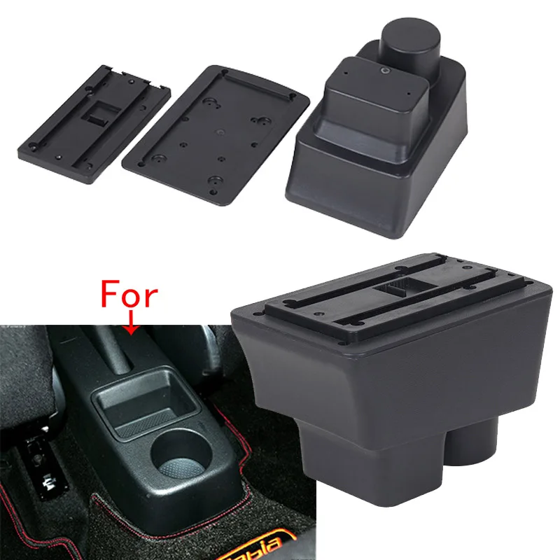 For Skoda FABIA Armrest For Skoda Fabia II 2 2008-2014 Car Armrest box Retrofit parts Storage Box Interior Parts Car Accessories