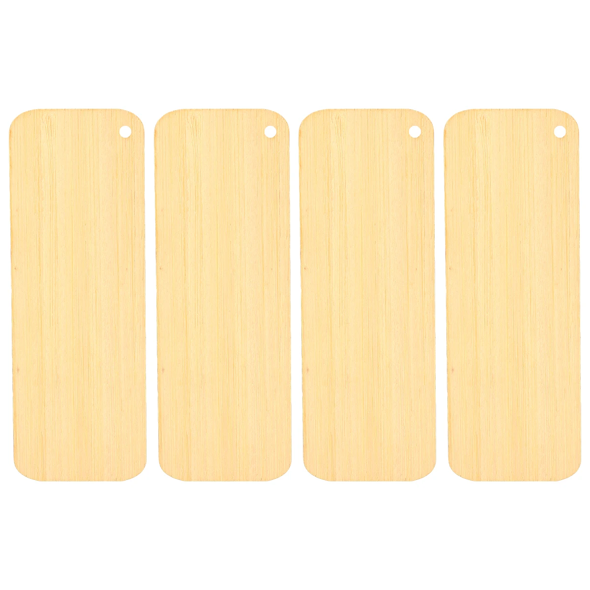 

4pcs Bamboo Bookmark Dried Flower Handmade Diy Blank Page Marker For Readers Students Writers Graduates Eco-Friendly