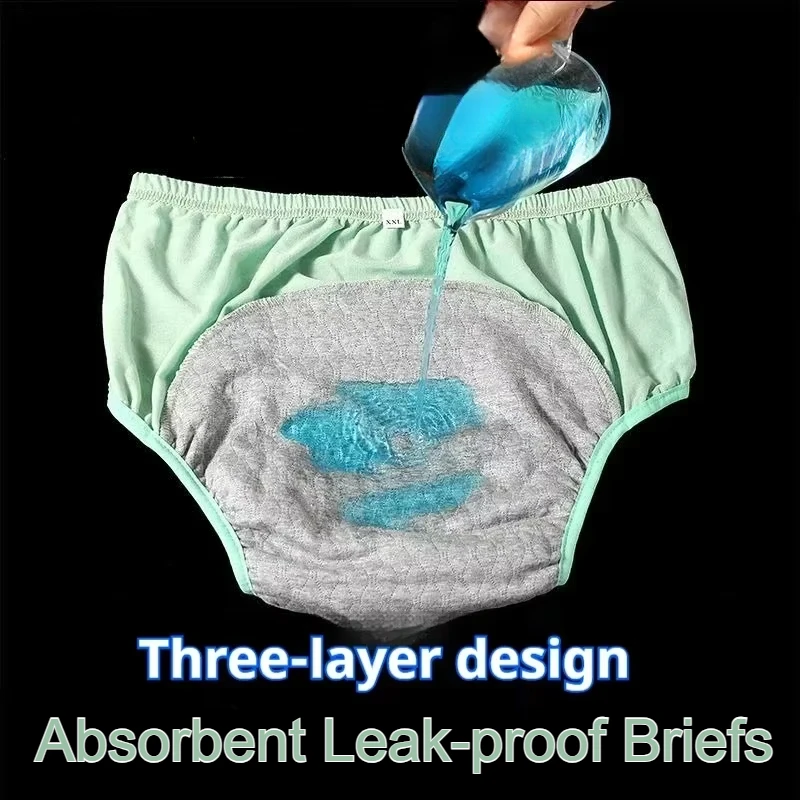 Elderly Leaking Panties Washable Women Elderly Adult Diapers Pants Anti-Side Leakage During Menstruation Pregnancy Panties