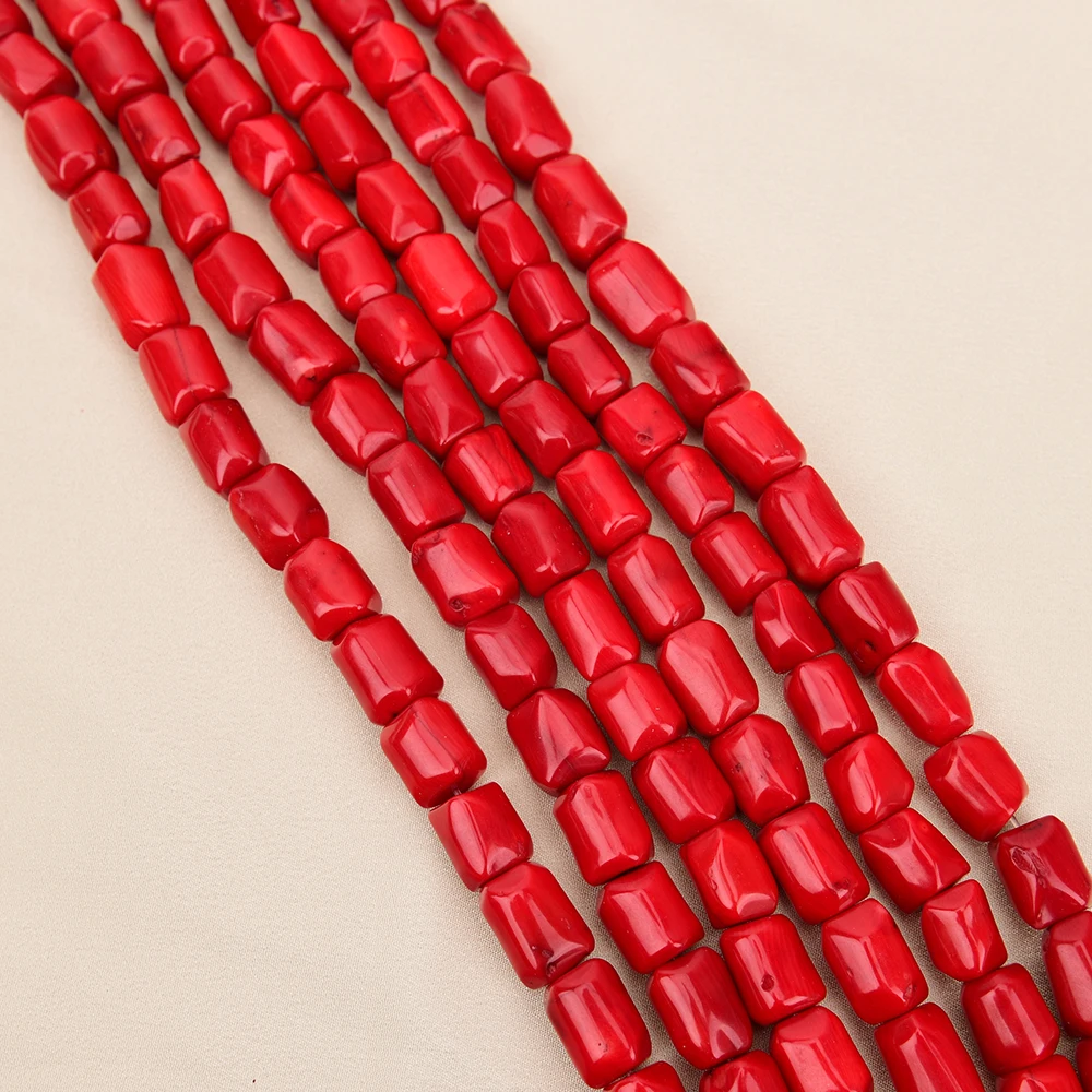 APDGG AA+ Natural Freedom Red Coral Irregular Nugget Loose Beads 15.5'' Strands Jewelry Making DIY view 2
