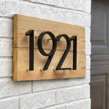 1個125毫米懸浮式門牌號碼戶外5吋黑色鋅合金字母公寓門牌號碼信箱地址標誌#0-9 10 最佳銷售 門牌號碼 - №2