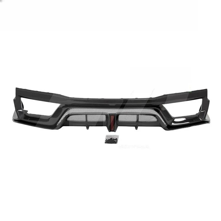 Black Sails Style Carbon Fiber Rear Diffuser With Light for 2017-2021 Nissan GTR R35