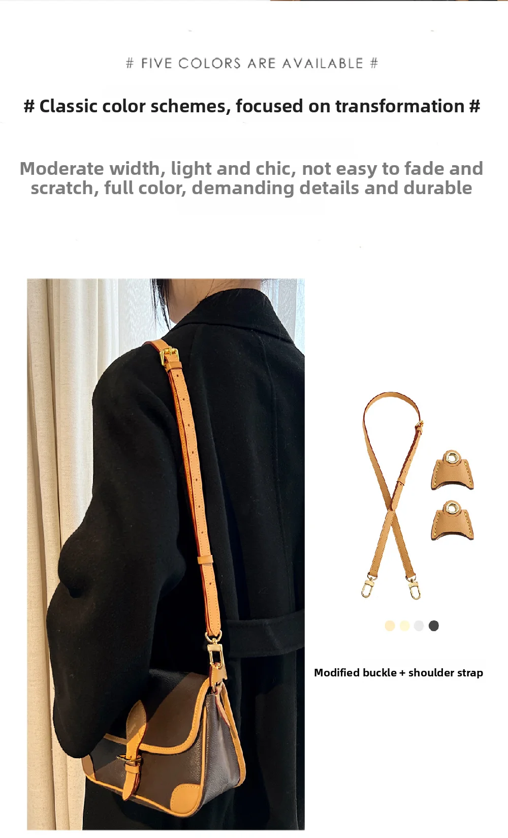 Cowhide Bag Strap For Lv Diane Bag,Shoulder Strap Bag Belt Crossbodybag Strap,genuine Leather Durable Bag Replacement Accessory