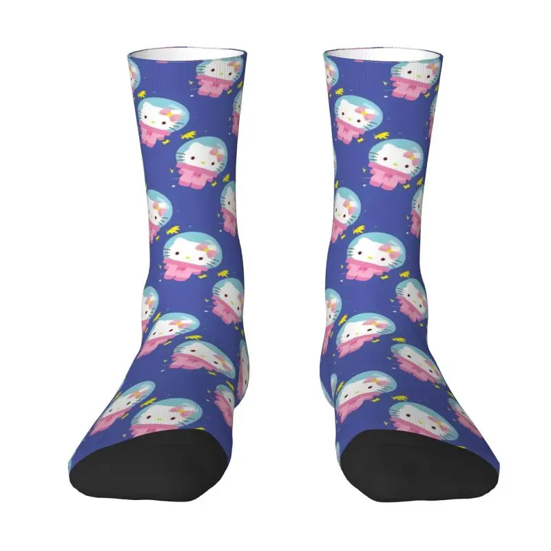 Cute Hello Kitty Cat Anime Socks Women Men Warm 3D Printing Football Sports Socks