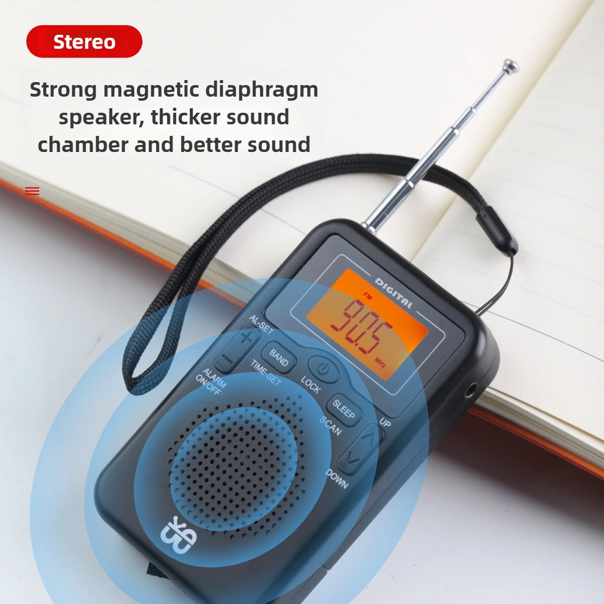 Emergency FM AM LED Screen Small Portable AA Battery Operated Radio Mini Pocket Radio