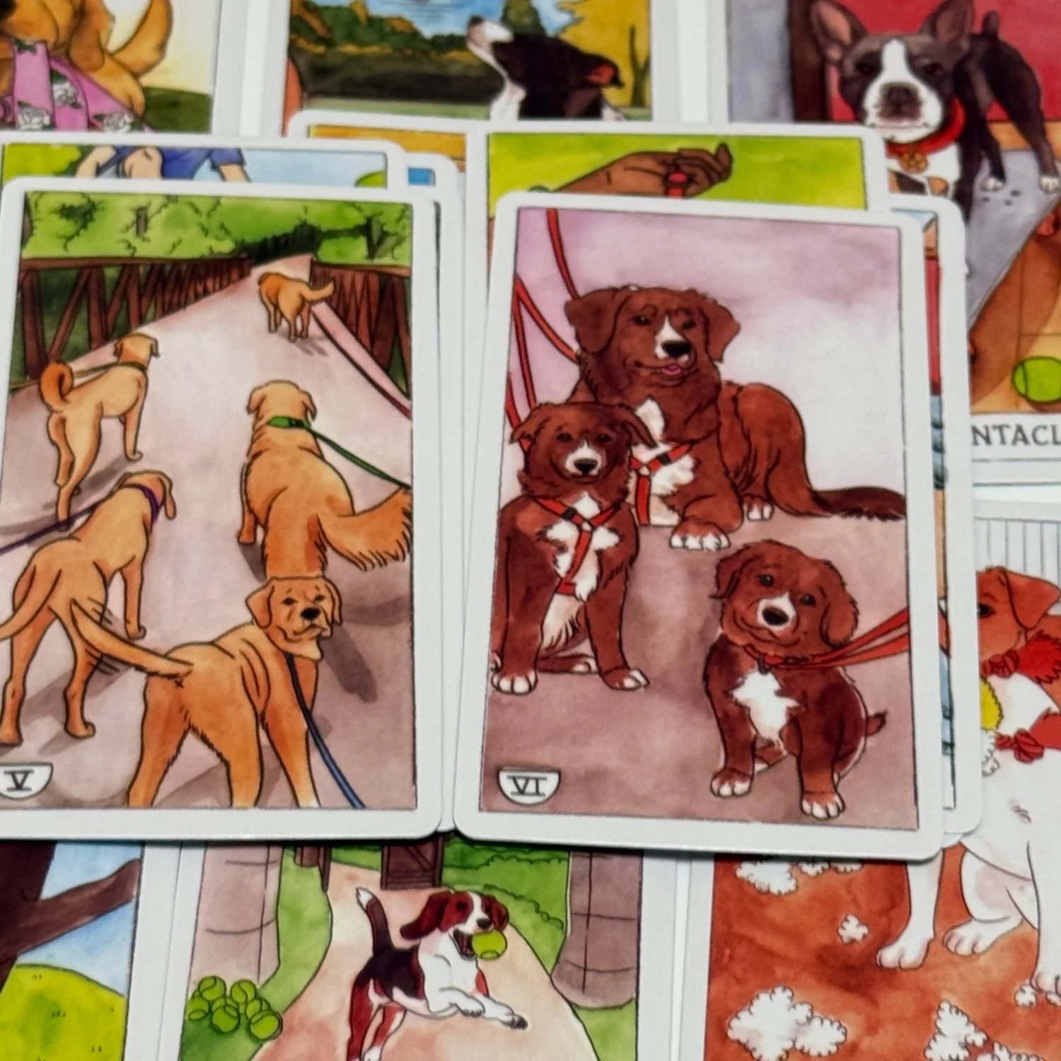 Dog Tarot Deck Cute 78PCS Waite Tarot Cards Canine Watercolor Illustrations - Unique Dog Lover Gift - view 5