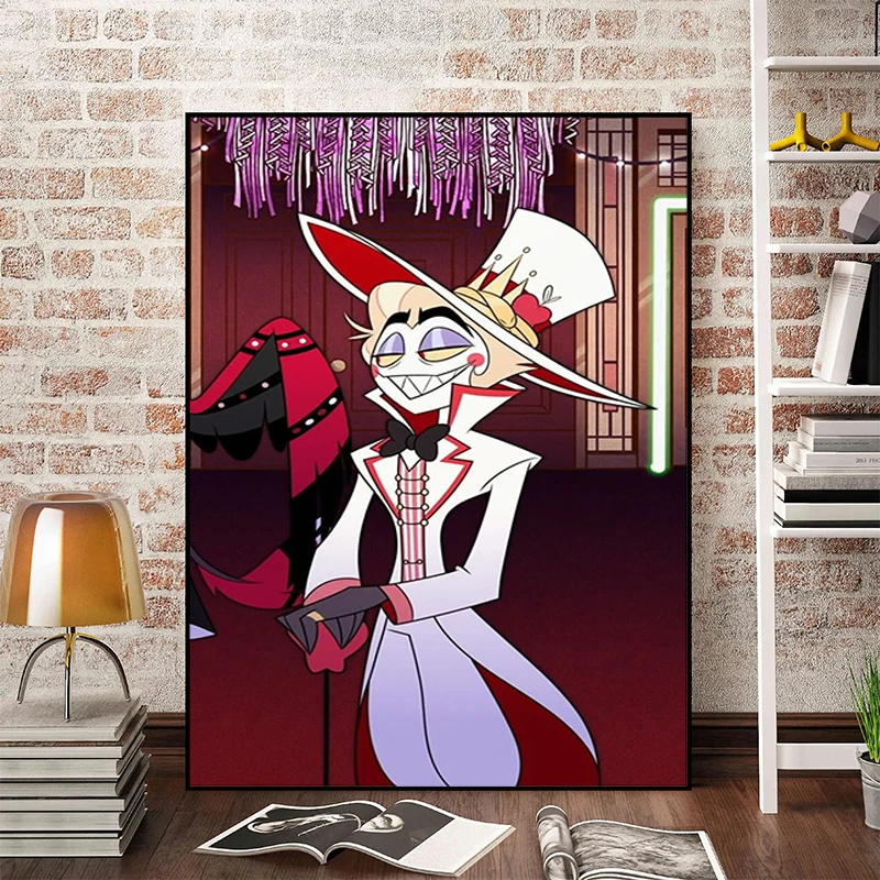 Cartoon H-Hazbin H-Hotels Poster Decorative Paintings Painting Home Decor Canvas Wall Art Mural Bedroom Decoration Room Pictures