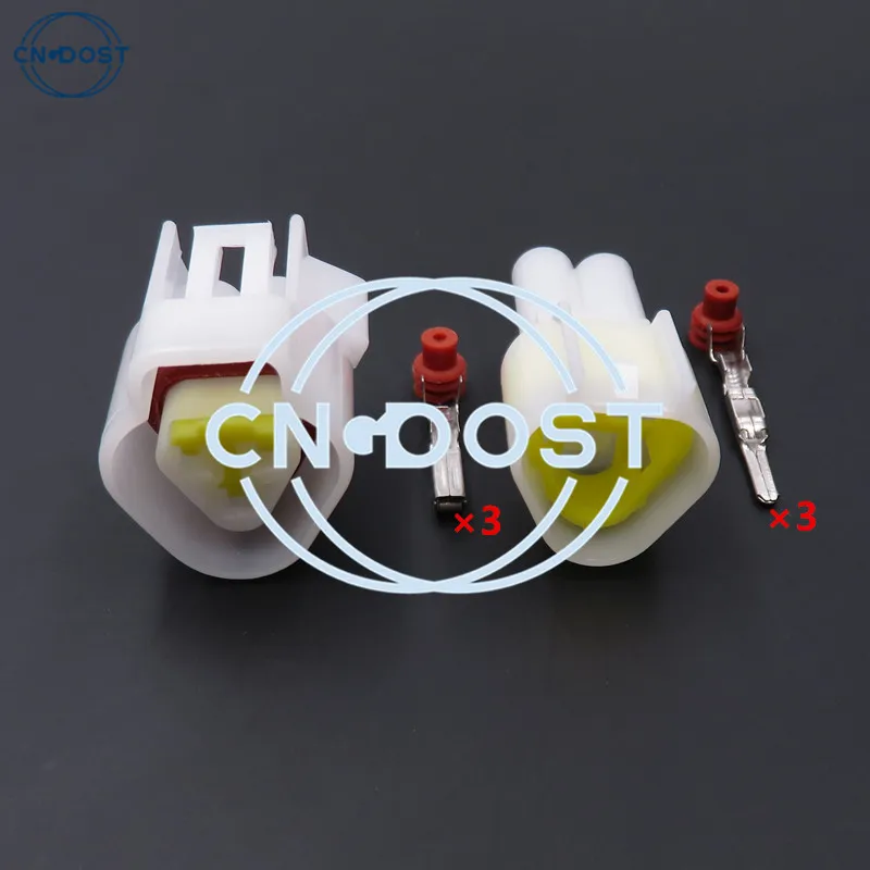 

1 Set 3 Pin FW-C-3M-B FW-C-3F-B AC Assembly Waterproof Electrical Wiring Harness Plug Socket Automotive Connector