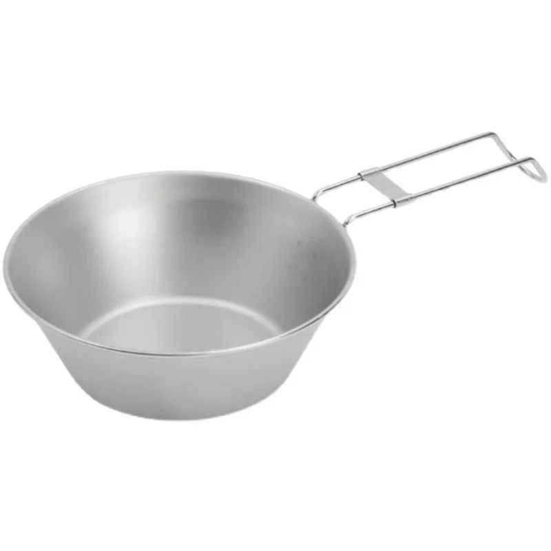 

Stainless Steel Picnic Rice Bowl Lightweight Foldable Camping Hiking Outdoor Activity Practical Use Serving Bowls Travel Dining