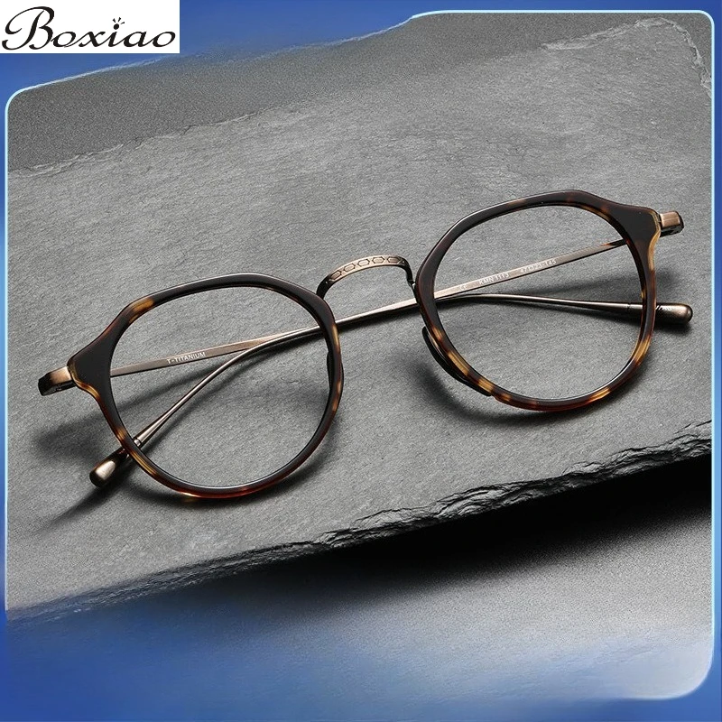 Japanese Titanium Glasses Frame 1113 Myopia Glasses Niche Design Retro Pure Titanium Texture Indoor Reading and Writing.