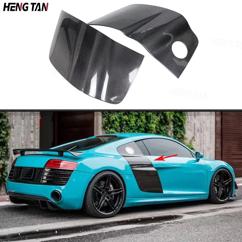 

Car Side Door Fender Trim Cover For Audi R8 V8 V10 2008 - 2015 Carbon Fiber Upgrade Body kit Car Accessories